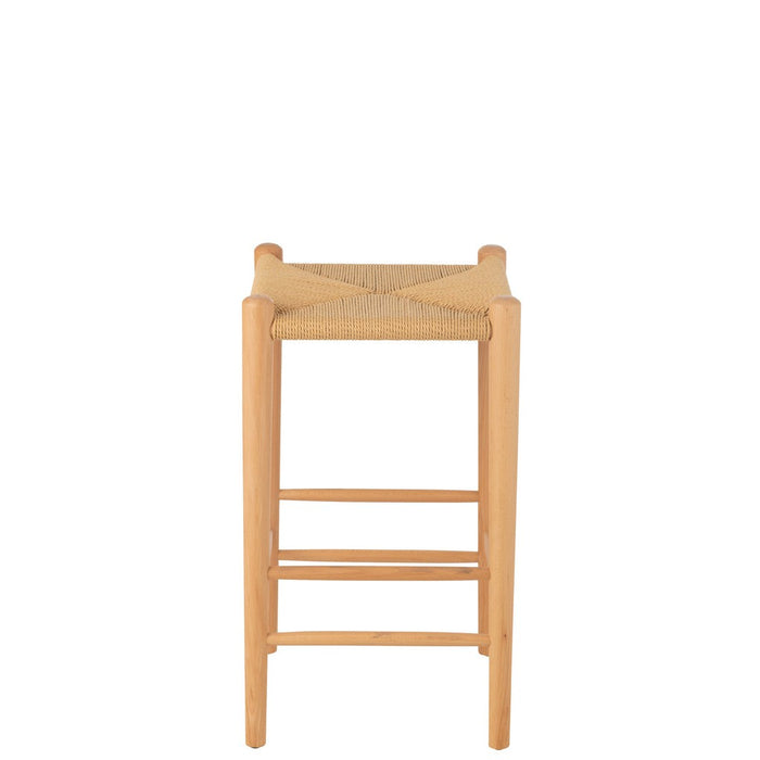 J-Line Barstoel Orientaal essenhout/touw naturel-Barkrukken-J-Line