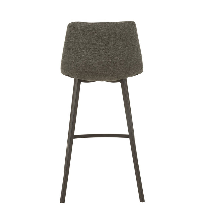 J-Line Barstoel Stephane textiel/metaal donker grijs-Barkrukken-J-Line
