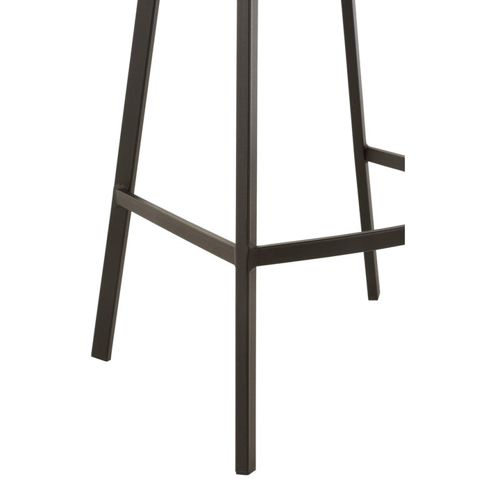 J-Line Barstoel Stephane textiel/metaal donker grijs-Barkrukken-J-Line