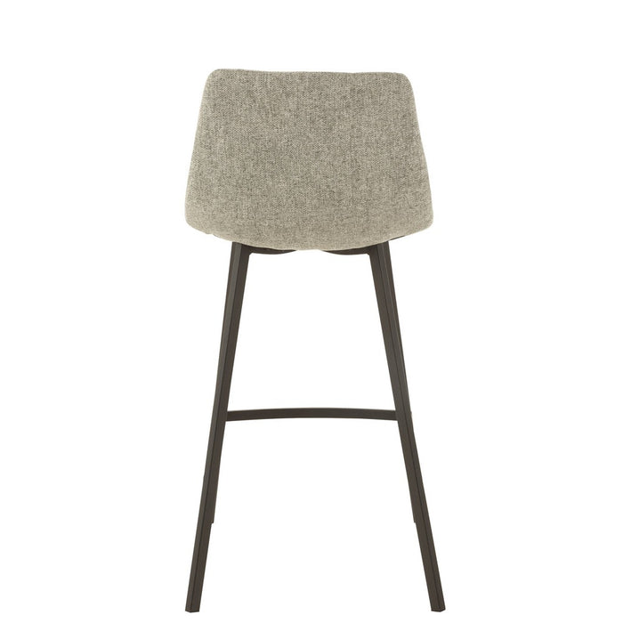 J-Line Barstoel Stephane textiel/metaal grijs-Barkrukken-J-Line