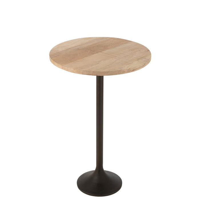 J-Line Bartafel Metaal/mango hout naturel/zwart-Salontafels-J-Line