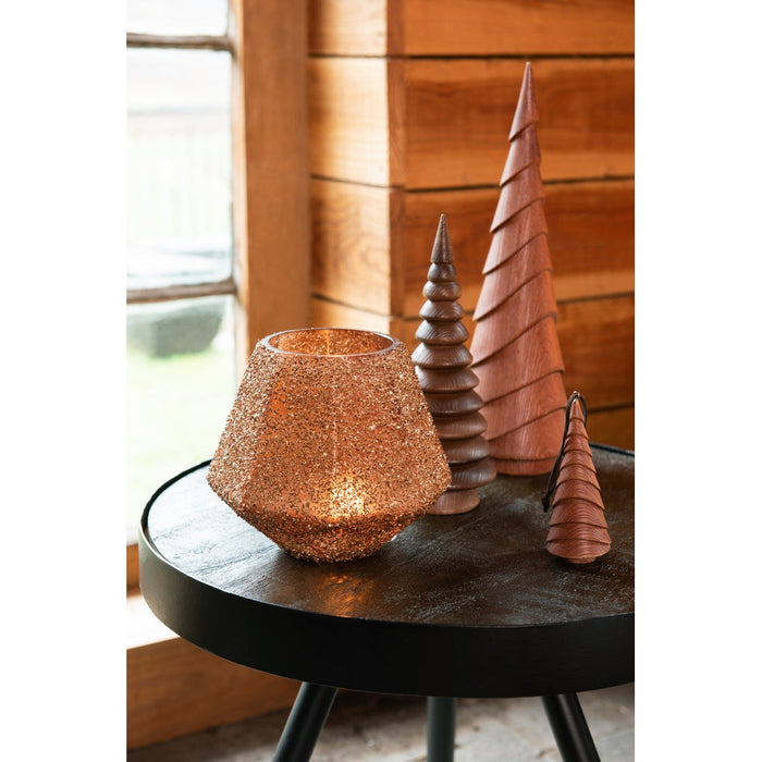 J-Line Bijzettafel Fien hoog mango hout ijzer donker bruin zwart-Bijzettafels-J-Line