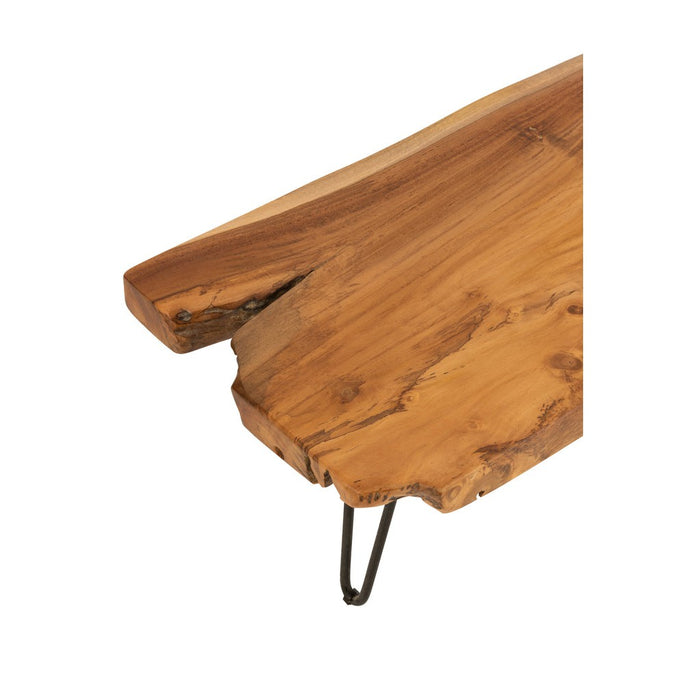 J-Line Bijzettafel Onregelmatig teak hout bruin-Bijzettafels-J-Line