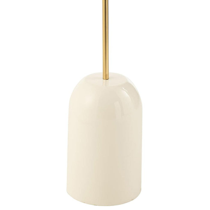 J-Line Bijzettafel Schijf metaal wit/goud-Bijzettafels-J-Line