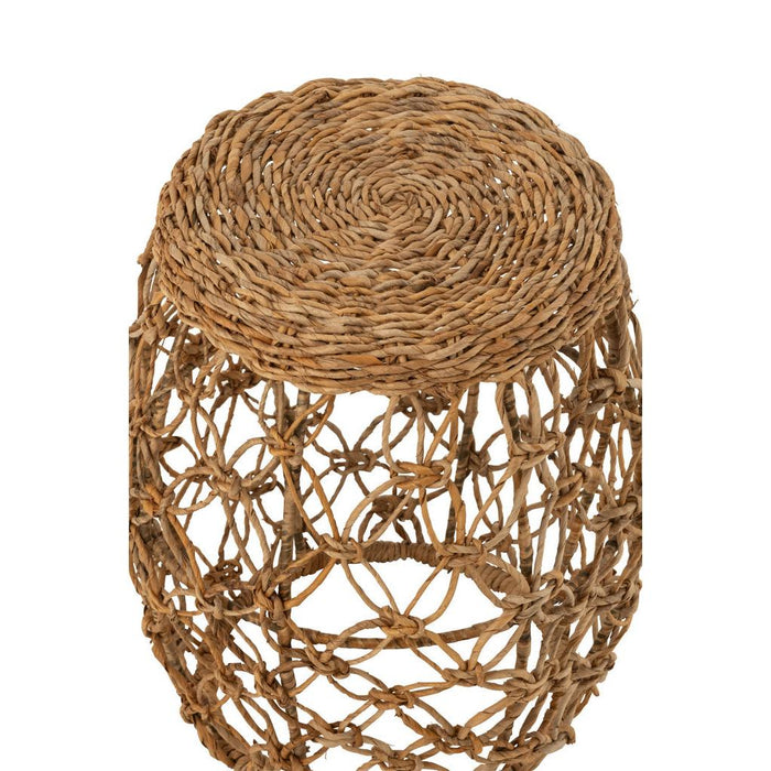 J-Line Bijzettafel Ton metaal/bananenblad naturel-Bijzettafels-J-Line