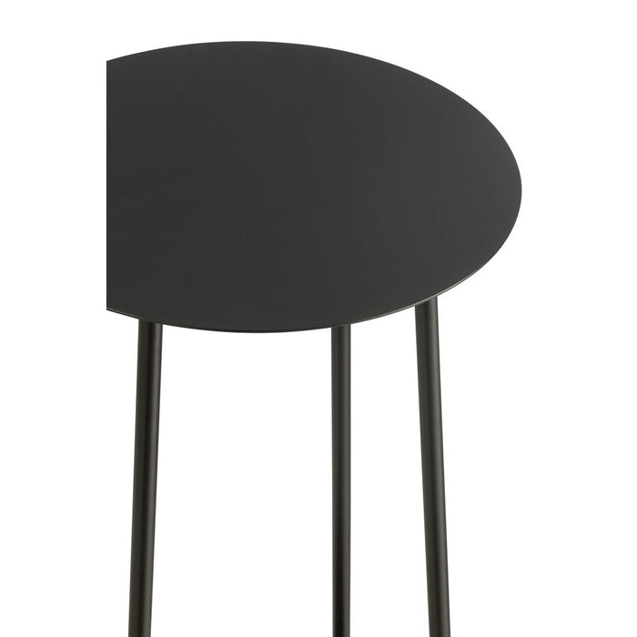 J-Line Bloemenstaander Twee metaal zwart-Bijzettafels-J-Line