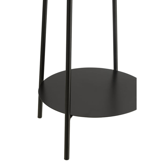 J-Line Bloemenstaander Twee metaal zwart-Bijzettafels-J-Line