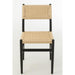 J-Line Chair Lap beukenhout/touw zwart-Eetkamerstoelen-J-Line