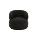 J-Line Chair Swivel Round Poplar Wood/Foam Black-Eetkamerstoelen-J-Line
