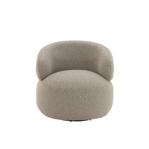 J-Line Chair Swivel Round Poplar Wood/Foam Taupe-Eetkamerstoelen-J-Line