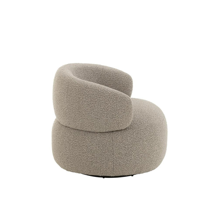 J-Line Chair Swivel Round Poplar Wood/Foam Taupe-Eetkamerstoelen-J-Line