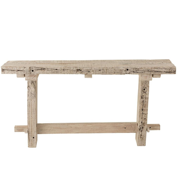 J-Line Console Brut gerecycleerd hout white wash-Consoletafels-J-Line