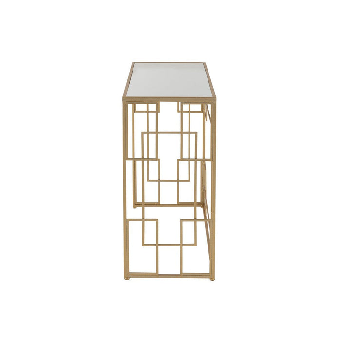 J-Line Console Lijnen metaal/glas goud-Consoletafels-J-Line