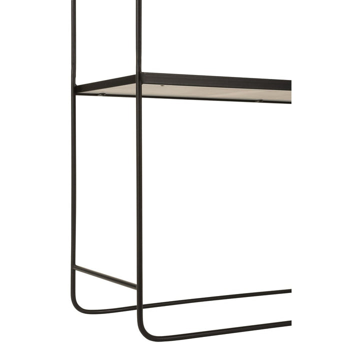 J-Line Console Marmer 2 planken mdf/ijzer zwart-Consoletafels-J-Line