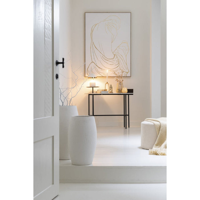 J-Line Console Marmer/ijzer wit/zwart-Consoletafels-J-Line