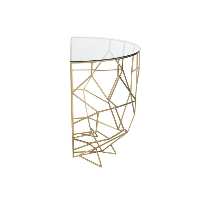 J-Line Console Moza metaal/glas goud-Consoletafels-J-Line