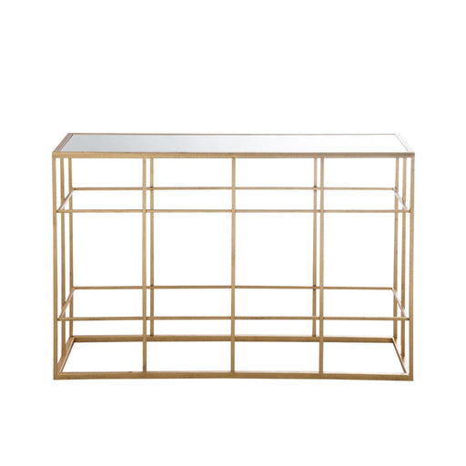 J-Line Console Spijlen metaal/glas goud-Consoletafels-J-Line