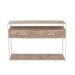 J-Line Console Zigzag 2 lades hout/metaal naturel/wit-Consoletafels-J-Line