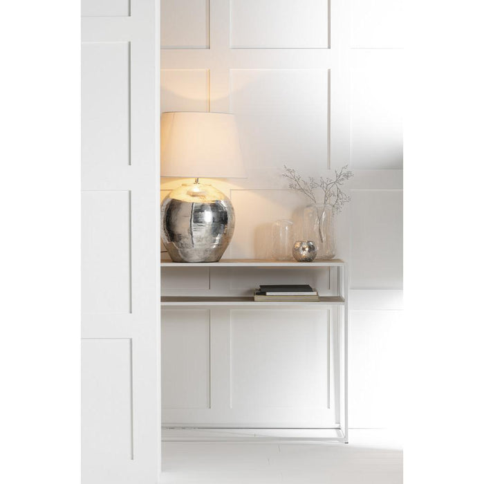 J-Line Console Zigzag hout/metaal naturel/wit-Consoletafels-J-Line