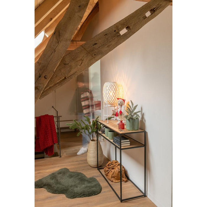 J-Line Console Zigzag hout/metaal naturel/zwart-Consoletafels-J-Line