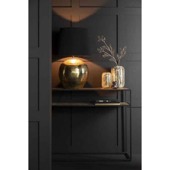 J-Line Console Zigzag hout/metaal naturel/zwart-Consoletafels-J-Line