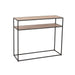 J-Line Console Zigzag hout/metaal naturel/zwart-Consoletafels-J-Line