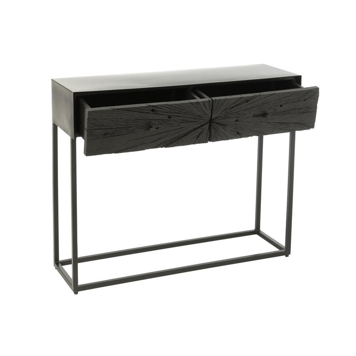 J-Line Console shanil hout/ijzer zwart-Consoletafels-J-Line