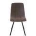 J-Line Eetstoel Clark metaal/polyester bruin-Eetkamerstoelen-J-Line