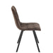 J-Line Eetstoel Clark metaal/polyester bruin-Eetkamerstoelen-J-Line