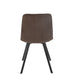 J-Line Eetstoel Clark metaal/polyester bruin-Eetkamerstoelen-J-Line