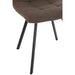 J-Line Eetstoel Clark metaal/polyester bruin-Eetkamerstoelen-J-Line