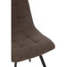 J-Line Eetstoel Clark metaal/polyester bruin-Eetkamerstoelen-J-Line