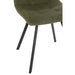 J-Line Eetstoel Clark metaal/polyester groen-Eetkamerstoelen-J-Line