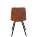 J-Line Eetstoel Clark metaal/polyester roest-Eetkamerstoelen-J-Line