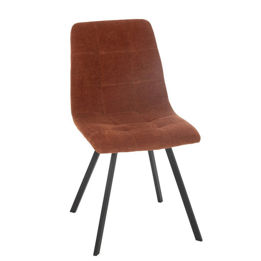 J-Line Eetstoel Clark metaal/polyester roest-Eetkamerstoelen-J-Line