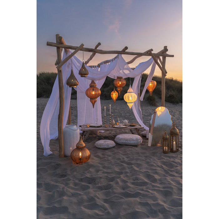 J-Line Hangende Lamp druppel metaal goud large-Hanglampen-J-Line