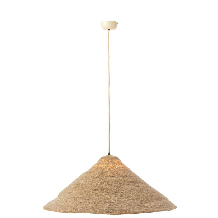 J-Line Hangende Lamp hoed moonj gras licht naturel large-Hanglampen-J-Line
