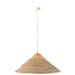 J-Line Hangende Lamp hoed moonj gras licht naturel large-Hanglampen-J-Line
