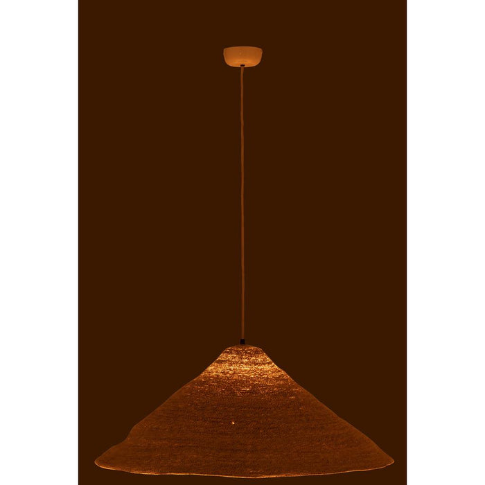 J-Line Hangende Lamp hoed moonj gras licht naturel large-Hanglampen-J-Line