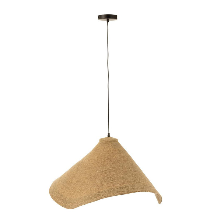 J-Line Hangende Lamp kegel zeegras naturel-Hanglampen-J-Line