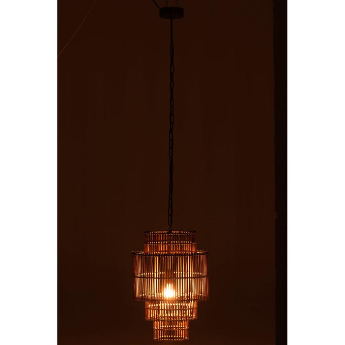J-Line Hanglamp 4 lagen bamboe naturel-Hanglampen-J-Line