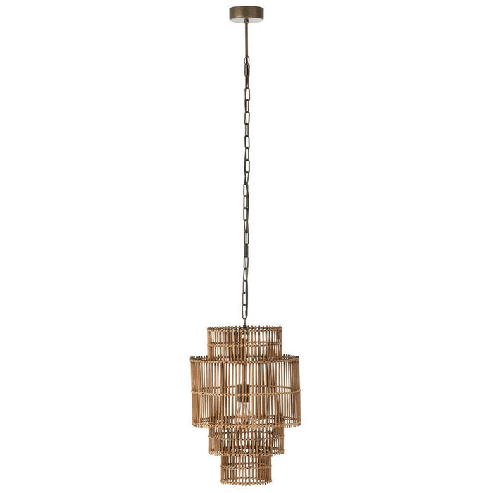 J-Line Hanglamp 4 lagen bamboe naturel-Hanglampen-J-Line