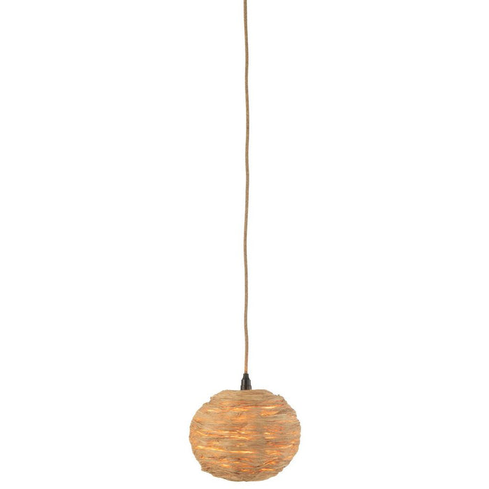 J-Line Hanglamp Bol bananenbladeren naturel small-Hanglampen-J-Line