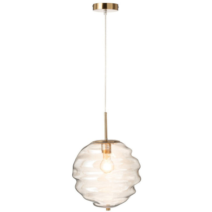 J-Line Hanglamp Glas licht cognac-Hanglampen-J-Line
