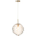 J-Line Hanglamp Glas licht cognac-Hanglampen-J-Line