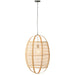 J-Line Hanglamp Ion linnen/bamboe naturel large-Hanglampen-J-Line