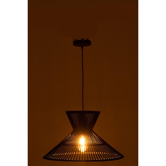 J-Line Hanglamp Lagen bamboo zwart small-Hanglampen-J-Line