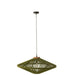 J-Line Hanglamp Ovni ijzer/jute groen medium-Hanglampen-J-Line