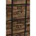 J-Line Kast 16 schuiven hout/metaal bruin-Bergkasten-J-Line