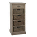 J-Line Kast 4 mand+lade ht grey w-Ladenkasten-J-Line
